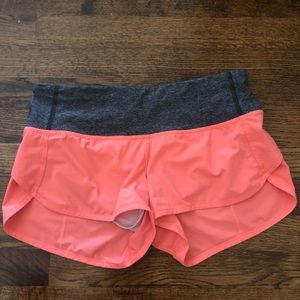 Lulu Lemon Neon Orange Shorts